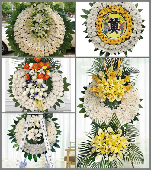 四川成都彭州市丹景山镇杉柏村花圈速递